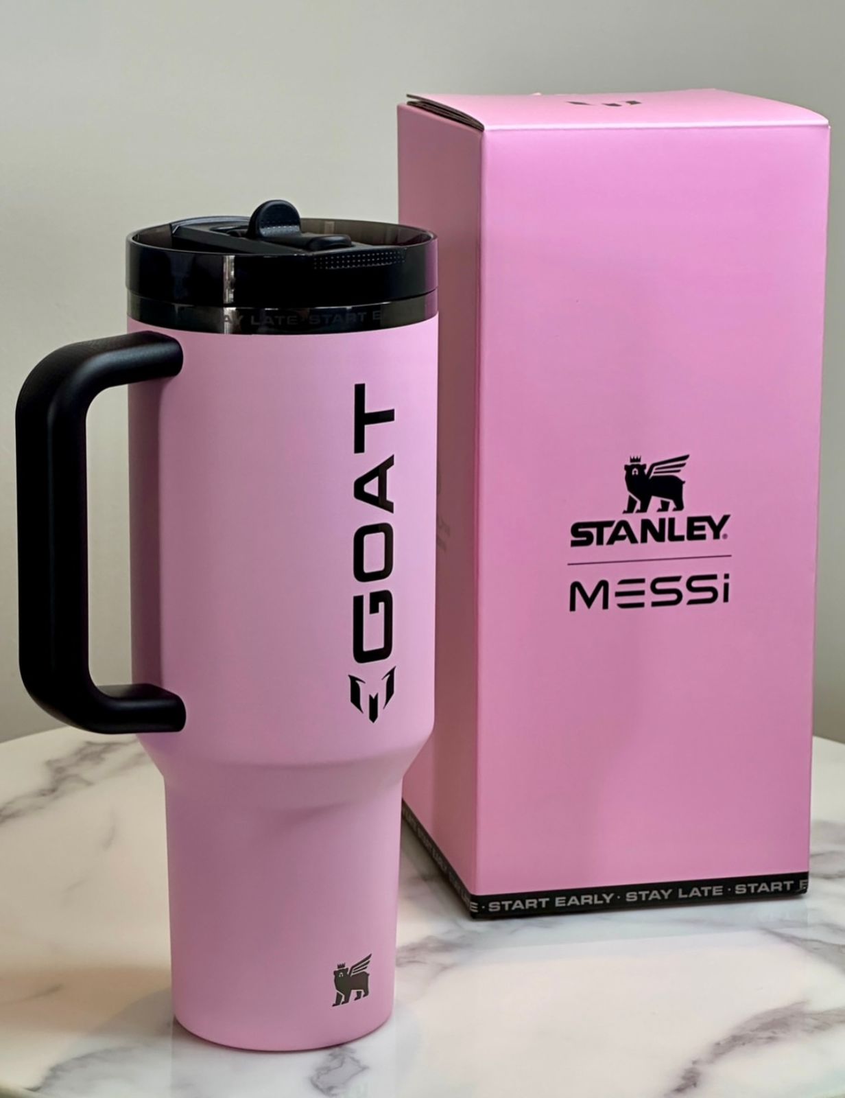 The Messi x Stanley Quencher ProTour Flip Straw Tumbler
